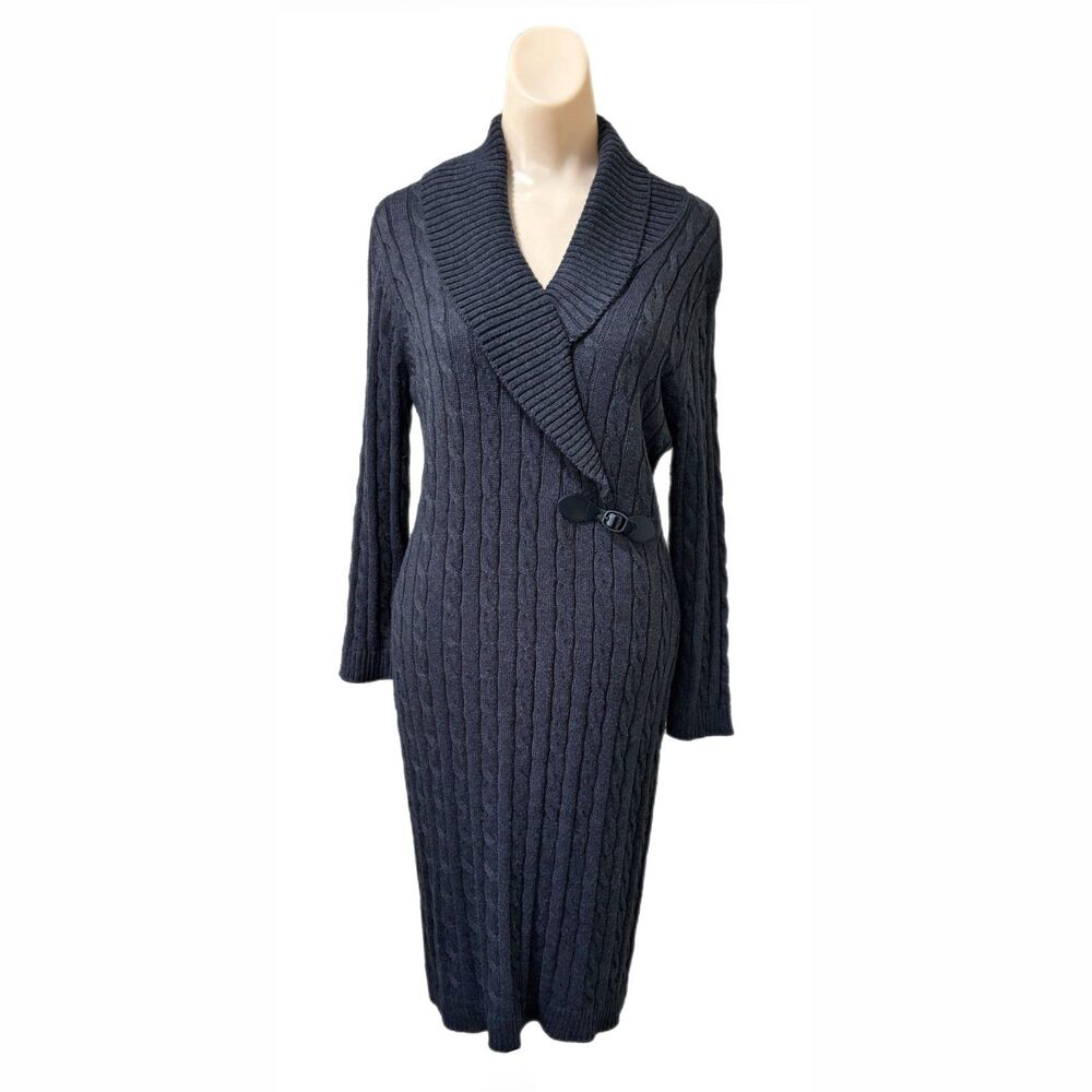 Calvin Klein Sweater Dress Medium Gray